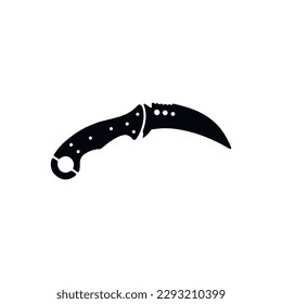 Combat knife logo. Vector illustration.