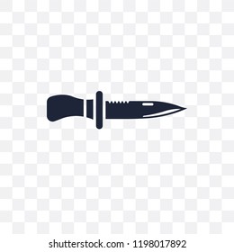 combat knife transparent icon. combat knife symbol design from Army collection.
