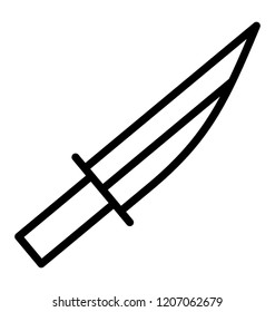 A combat knife used in kitchen cutlery 