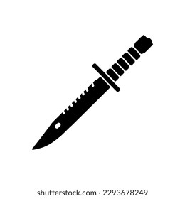 Cuchillo de combate. Logo de la ilustración del vector.