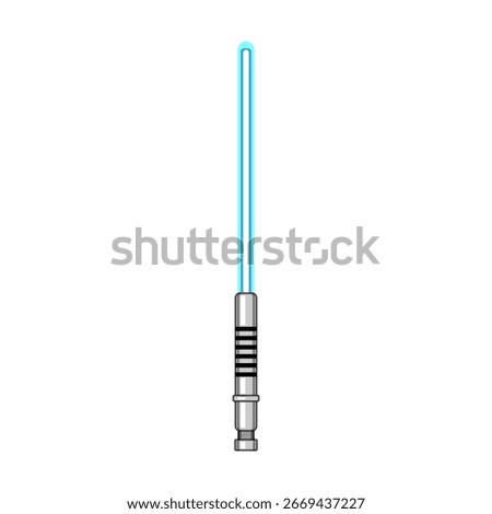 combat light saber cartoon. training galaxy, starwars energy, ignition kyber combat light saber sign. isolated symbol vector illustration