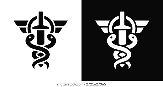 Combat Medic Icon Estilo De Fondo Blanco Y Negro