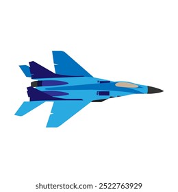 Avión de combate Fulcrum, MIG 29 de la fuerza aérea de la Ilustración vectorial de Ucrania.