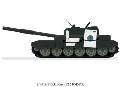 Combat Russian Green Tank With A Washing Machine And A Toilet Stolen Items War Conflict