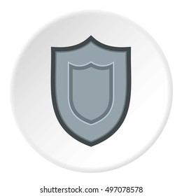 Combat shield icon. Flat illustration of shield vector icon for web design
