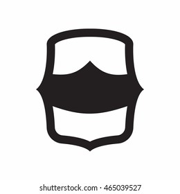 Combat shield for war icon in simple style isolated on white background. Protection symbol