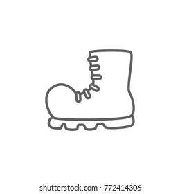 Combat shoes line icon vector