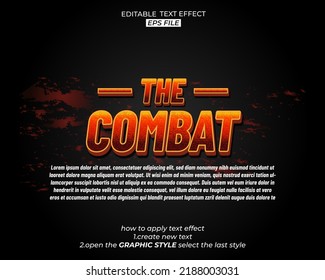 The Combat Text Effect Font Editable, Typography For Battle Game 