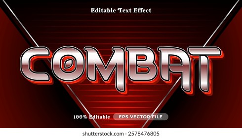 Combat text effect, Robotic graphic style editable text