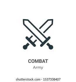 Combat vector icon on white background. Flat vector combat icon symbol sign from modern army collection for mobile concept and web apps design.