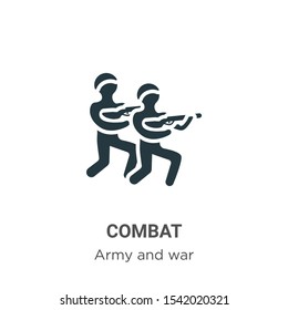 Combat vector icon on white background. Flat vector combat icon symbol sign from modern army and war collection for mobile concept and web apps design.