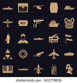 Combat vehicles icons set. Simple set of 25 combat vehicles vector icons for web for any design