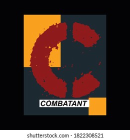 combatant graphic design typography vector illustration for t shirt
