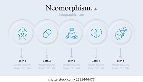 Combatting Obesity Icon. Weight management, healthy lifestyle, balanced diet, physical activity, exercise routines. Neomorphism style. Vector line icon