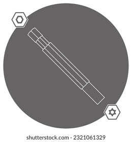 Combbit _ It is an illustration of hexagonal Torx.