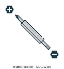 Combbit _ Plus or minus illustration.