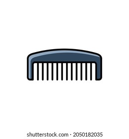 Comb-Filled Color Icon - Barbershop Icon Design Vector Illustration.