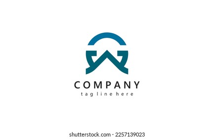 The combination of abstract G W letter logos is perfect for company or business logos that have to do with property, construction, contractors and the like