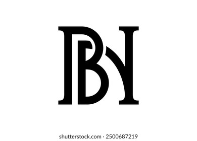 combination of B and N letter in serif typeface, classy looks in monogram logo design style. Very match for fashion, apparel, law office etc.