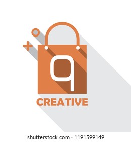 a combination of bag and letter Q becomes a very good logo, a logo for your online shopping company. logos that are perfect for all your online sales needs.