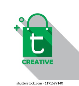 a combination of bag and letter T becomes a very good logo, a logo for your online shopping company. logos that are perfect for all your online sales needs.