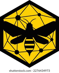 A combination bee and tech become to be hexagon.