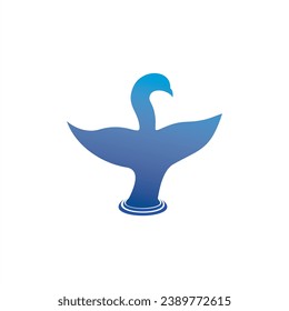 combination of bird logo with whale tail