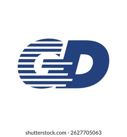 combination of bold GD logo blended each others with good colors graphic concept illustrations