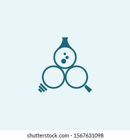 a combination of bulb and lab round glass also magnifier