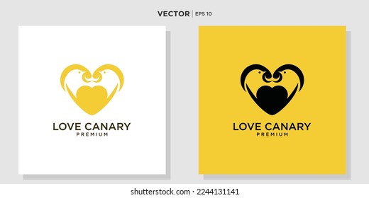 combination of canary and heart logo
