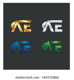A combination of capital letters with a black background and color gradation.