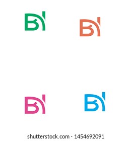 A combination of capital letters with a black background and color gradation.