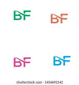 A combination of capital letters with a black background and color gradation.