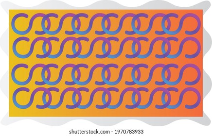 combination of chain rings on abstract background
