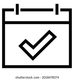 Combinación del icono de verificación y el icono del calendario