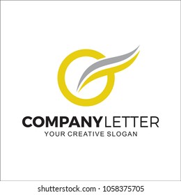 Combination Circle and Curved Lines Design Logo