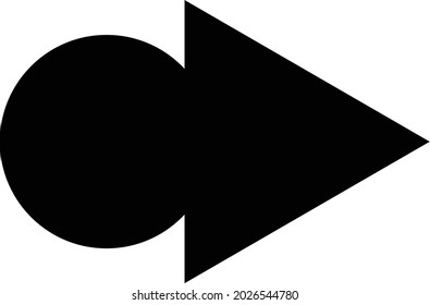 a combination of a circle with a triangle.  can be used for anyone, anytime, anywhere, any industry, any field, and any media
