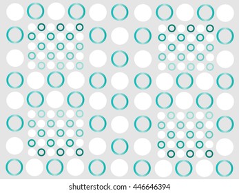 A combination of circles pattern with ocean green shade
