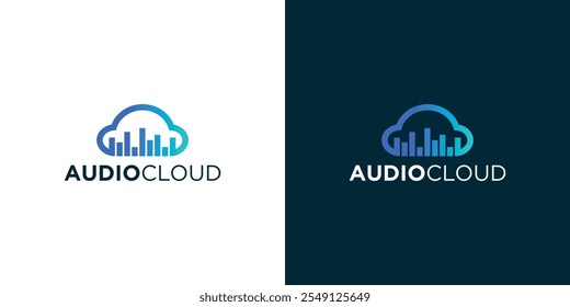 Combination of cloud logo and music