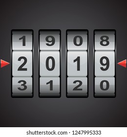 Combination, code lock number. Vector concept illustration for design.