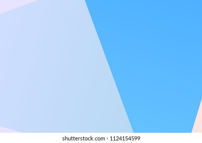 The combination of colored geometric shapes. Minimal design. Light Pink, Blue color The combination of colored geometric shapes. Minimal design. background.  Vector illustration