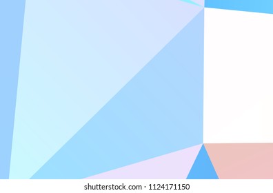 The combination of colored geometric shapes. Minimal design. Light Pink, Blue color The combination of colored geometric shapes. Minimal design. background.  Vector illustration