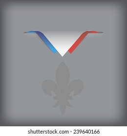The combination of colors of the national flag France. Vector illustration.