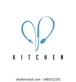The combination of cutlery is a spoon, fork and knife that forms a heart symbol.