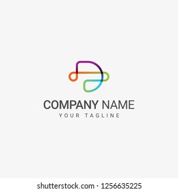 Combination D and T logo can be use for general company
