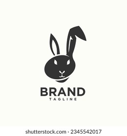 Combination design of a face Rabbit and music note symbol. Vector illustration