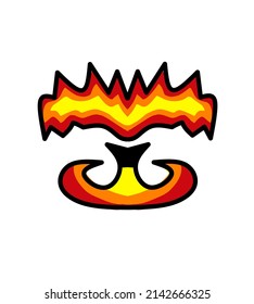 eine Kombination aus Hunden und Feuer zu einem Konzept, Logo, Illustrationen und Vektorgrafiken für Hotfire-Hunde