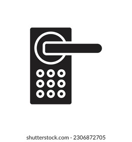 Combination Door Handle Filled Icon Vector Illustrator