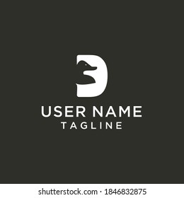 combination duck logo concept with letter D (duck)