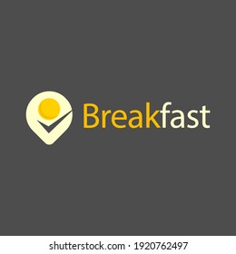 combination of egg and type Food for breakfast logo lettering design vector stock illustration 